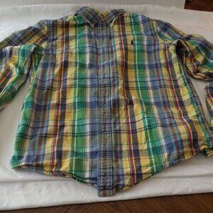 Ralph Lauren Polo button down long sleeves plaid shirt sz 18-20